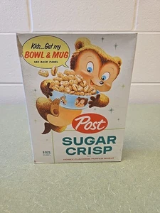 1959 Post Sugar Crisp Müslischachtel voll, Schüssel & Becher - Bild 1 von 6