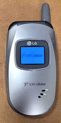 LG UX210 - Plateado y Gris (Celular EE. UU.) Muy Raro CDMA Teléfono Abatible Foto 1 de 4