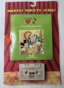 Libro y cinta Worlds of Wonder Talking Mickey Mouse ~ Secret of the Silver Mine - Imagen 1 de 3