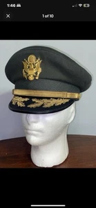 US Senior Army Officers Visor Hat-Colonel R W Harvey Vietnam War - Picture 1 of 10