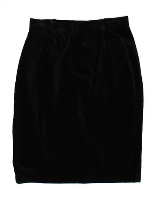 ENDORA Womens Velvet Pencil Skirt UK 16 Large W32  Black Cotton CP02 - Image 1 of 4