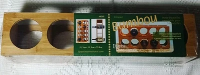 [NEW] Lipper International Stackable 5-Bottle Wine Rack Bamboo Wood #8305 - Image 1 of 4