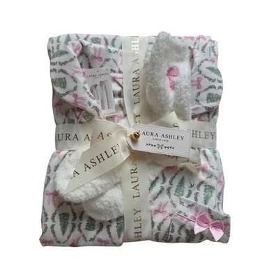Laura Ashley Pink Coquette Tree Bows Pajama Sleepwear Set Women's Large - Image 1 of 4