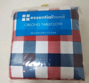 Red White And Blue Polyester Tablecloth 52x70 Weddings Parties Home 4th Of July - Picture 1 of 3