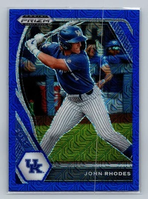 2021 Panini Prizm Draft Picks #PDP76 John Rhodes Blue Mojo Prizm - Image 1 of 2