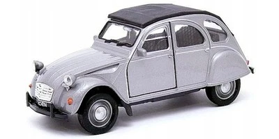 Welly Citroen 2CV Soft Top grigio scala 1:34 1:39 auto pressofusa 4,5... - Immagine 1 di 4
