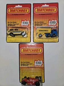 1983 Matchbox Superfast Three Diecast On Cards - Picture 1 of 2