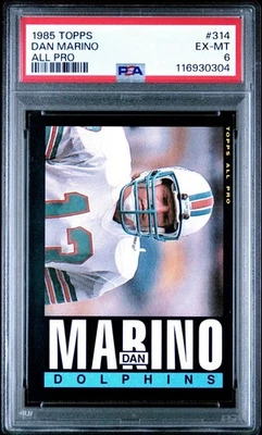 1985 Topps Football #314 Dan Marino Miami Dolphins HOF PSA New Slab - Image 1 of 3