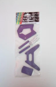 Team Associated RC10T purple Carbon Fiber Kit Shock Towers and Trans Brace 5pc - Picture 1 of 2