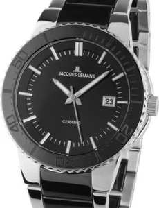 Jacques Lemans 1-2164A Colmar Ceramic Mens Watch 43mm 10ATM - Picture 1 of 3