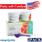 2*400g Dental putty Silicone Impression Material heavy body Soft Catalyst Base