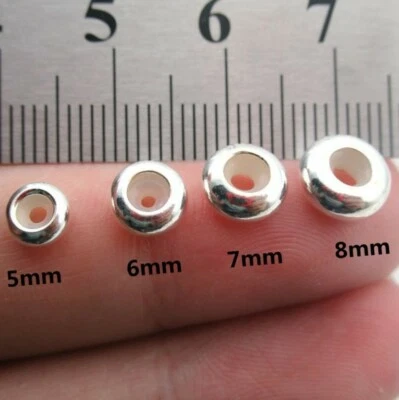 2pcs Stoppers 925 Genuine Sterling Silver Charm Bead European fits Bracelet