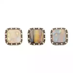 5pcs Vintage Rhinestones Iridescent Finish Metal Buttons 23mm for Sewing, Crafts - Picture 1 of 5