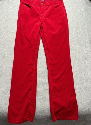 Hermosos pantalones de pana rojos brillantes Chaps para dama talla 8 32x31,5 Foto 1 de 4