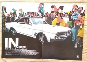 1967 White Buick GS 400 GS400 Hardtop Sportscar Color Photo Vintage Car print Ad - Picture 1 of 4