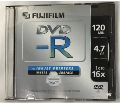 48 - Fujifilm DVD-R 120Min/4.7GB/16X New Open Box For Inkjet Printers - Image 1 of 4