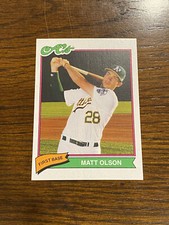 2020 TOPPS X SUPER 70s SPORTS BASE CARD OAKLAND ATHLETICS MATT OLSON #87