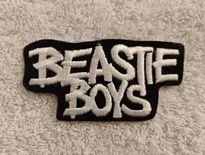 BEASTIE BOYS vintage jacket patch 1990s, black velure/white letters, iron-on - Picture 1 of 2