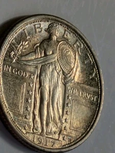 1917 Standing Liberty Silver Quarter 25C Variety Type I  Uncirculated - Picture 1 of 7