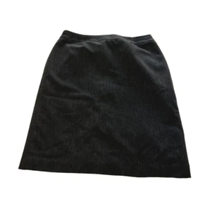 Caslon Pencil Skirt Size: 10 Gray/Subtle Pin Stripe Back Zip Slit Lined - Picture 1 of 9