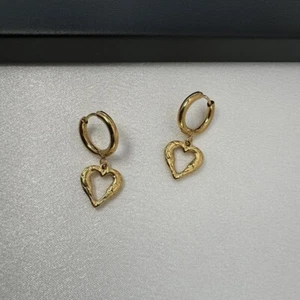 Love Heart Dangle Drop Earrings for Women - Picture 1 of 5