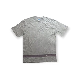 Champion Men’s 100%AUTHENTIC S/S Tshirt size Medium Heather Grey Logo - Picture 1 of 5