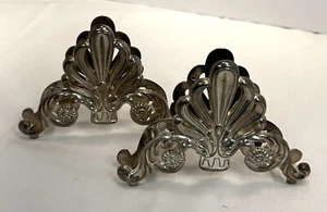 Pair- Silver Plated Napkin silverware Holder caddy  Italian Dining Wedding Table - Picture 1 of 4