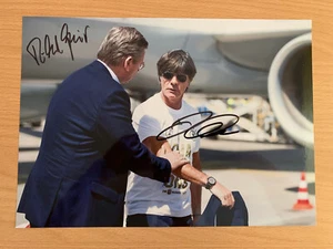 signiertes Foto signed photo DFB Joachim Jogi Löw + Präsident Reinhard Grindel - Bild 1 von 2