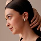 925 Sterling Silver Jewelry Large Omega Back Earrings for Women Girls Teen