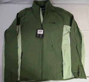 Columbia Mens Titanium Omni-Shield Spectre Ridge Full Zip Tech Fleece Green Sz M - Picture 1 of 6