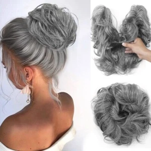 Scrunchies Synthetic Hair Bun Donut Clip in Hairpieces for Women - Picture 1 of 10