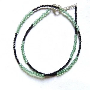 Facetado Rondana Cuentas Verde Cuentas Natural Cuentas Diamante Corte Cuentas - Imagen 1 de 6