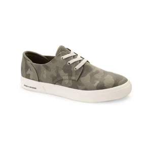 SUN STONE Para Hombres CAMO Verde Metal Pestañas Kiva Punta Redonda Zapatillas con Cordones Talla 9.5 - Imagen 1 de 5