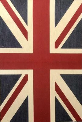 Pequeña Bandera Union Jack Aspecto Retro Pesado Jacquard Tapiz Panel Tela Reino Unido Banner Foto 1 de 4
