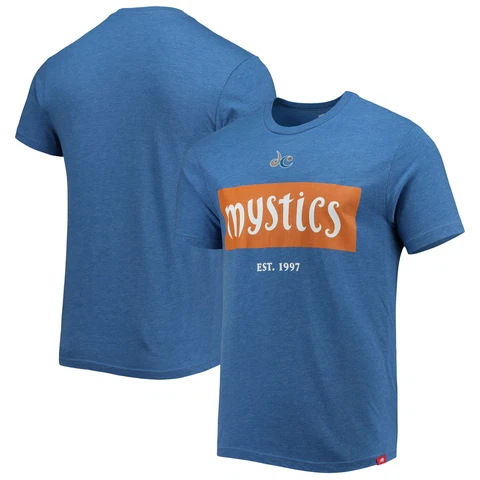Men's Sportiqe Royal Washington Mystics 25th Anniversary Tri-Blend T-Shirt Cover