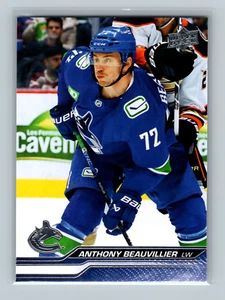 2023-24 Upper Deck UD Series 1  - Anthony Beauvillier - Vancouver Canucks - Picture 1 of 2