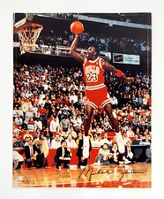 VINTAGE 1980'S MICHAEL JORDAN JUMP SLAM DUNK STICKER CARD NBA BASKETBALL UNUSED 