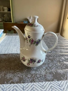Kahla Germany Feinporzellan Vintage Teekanne mit Blumenmuster - Bild 1 von 10