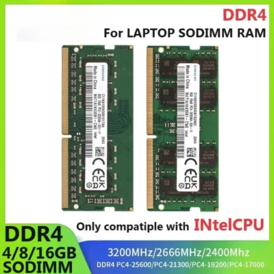 Lot DDR4 SODIMM RAM 4GB 8GB 3200MHz 16GB 2666Mhz 2400MHz Ram Laptop Memoria - Image 1 of 4