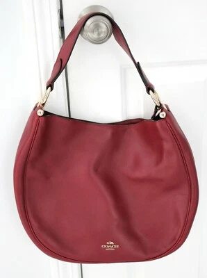 Bolso de Mano COACH Nomad Hobo NEGRO CEREZA Cuero Curtido 36026 Usado  Foto 1 de 4