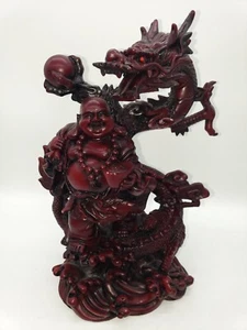 Dragon Budda Statue tolle Details große schwere rote Kirsche - Bild 1 von 10
