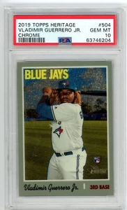 2019 Topps Heritage Chrome Vladimir Guerrero Jr /999 Rookie RC PSA 10 - Picture 1 of 1