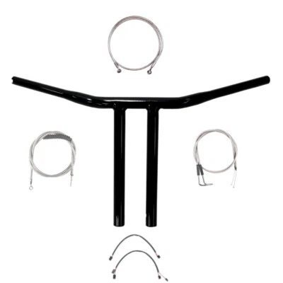 1 1/4" Black 12" Chopper T Handlebar Kit 2011-2015 Harley-Davidson Softail NoABS - Image 1 of 2