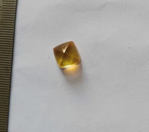 Aplicación Citrino Piedras Preciosas Naturales 6.3 CT Pan de Azúcar Forma Cuadrada 10x10x8 MM. Talla - Imagen 1 de 10