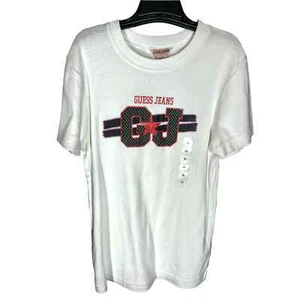 Guess Jeans White Graphic Short Sleeve T-Shirt Girls’ Youth Size XL NWT - Picture 1 of 7