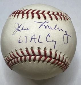 Jim Lonborg 67 AL CY Tristar# 6128461 Autographed OML Baseball with Ultra Pro UV - Picture 1 of 7