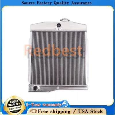 Radiador de aluminio de 3 filas para Jeep CJ3 CJ5 CJ6 1955-1971 66 Willys alto rendimiento Foto 1 de 4