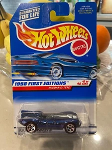 1998 Vintage Hot Wheels #638 First Editions 6/48 JAGUAR D-TYPE Blue w/5 Sp China - Picture 1 of 1
