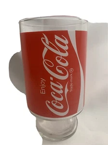 Vintage Coca Cola Drink Coke Large 32oz Pedestal Drinking Glass RARE & EUC  - Picture 1 of 6