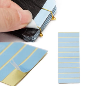 Super Nastro biadesivo per nastro in estensioni capelli umani trama pelle 20 - Foto 1 di 12